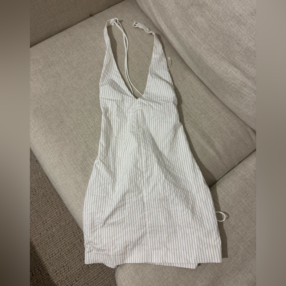 Zara stripe tie back mini dress